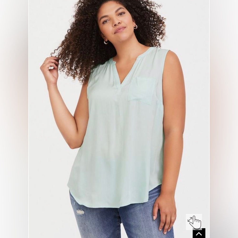 Twill Button Back Tank